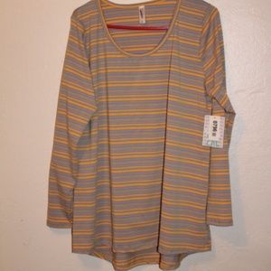 LulaRoe Striped Shirt Size 2X NWT